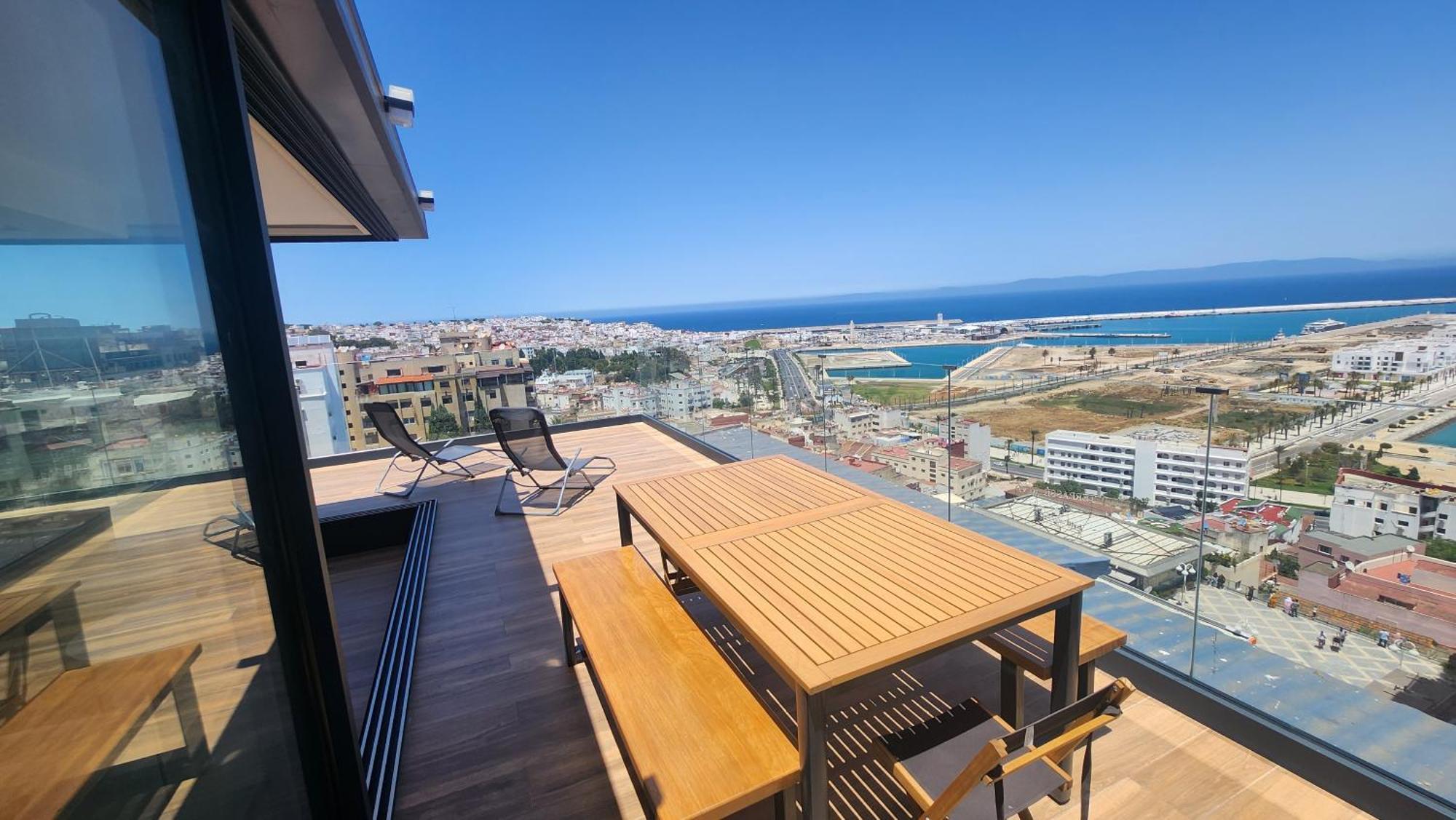 Magnifique Penthouse 160M2 Terrasse 90M2 Vue Mer Tanger Eksteriør bilde